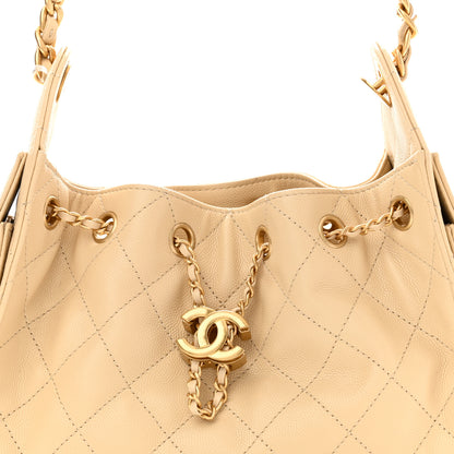 Chanel Caviar Quilted Mini Chanel 25 Handbag Beige 8 of 11