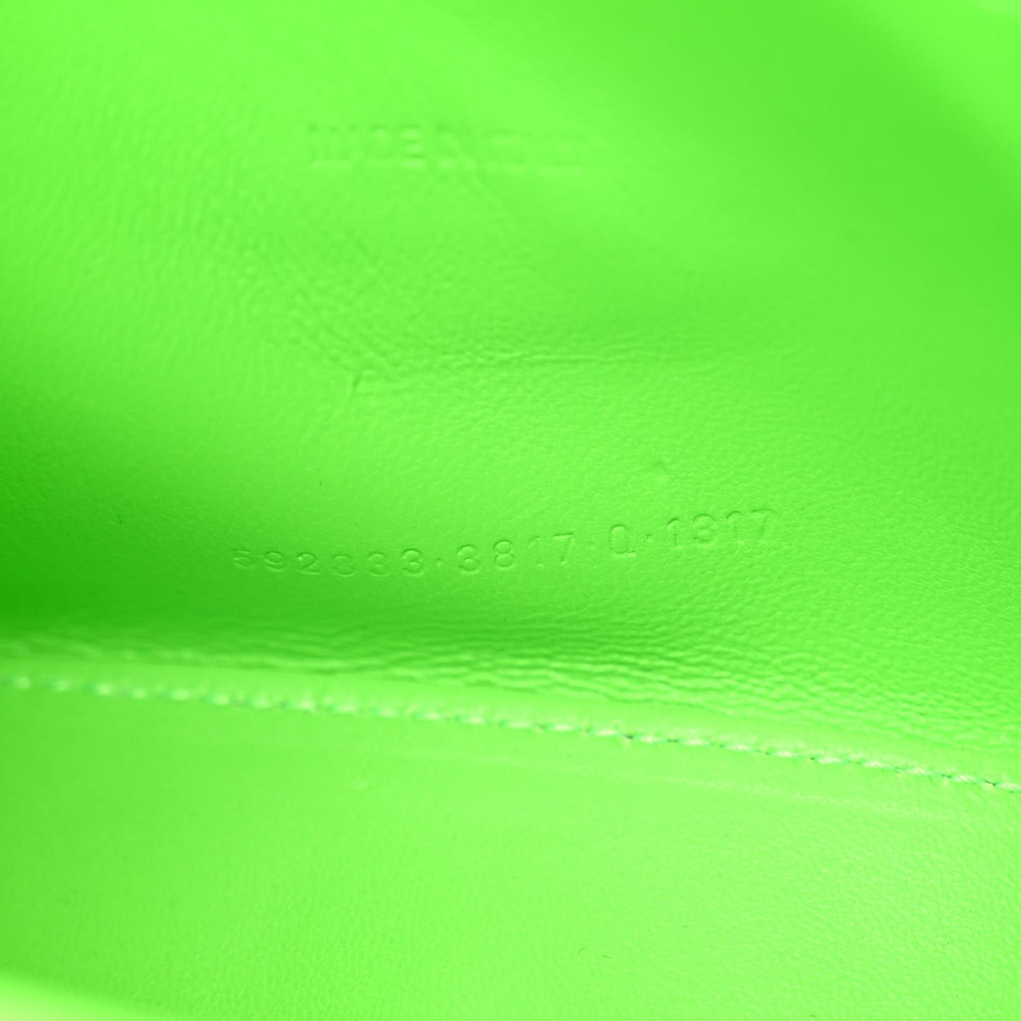 Shiny Box Calfskin Hourglass Top Handle Bag XS Acid Green