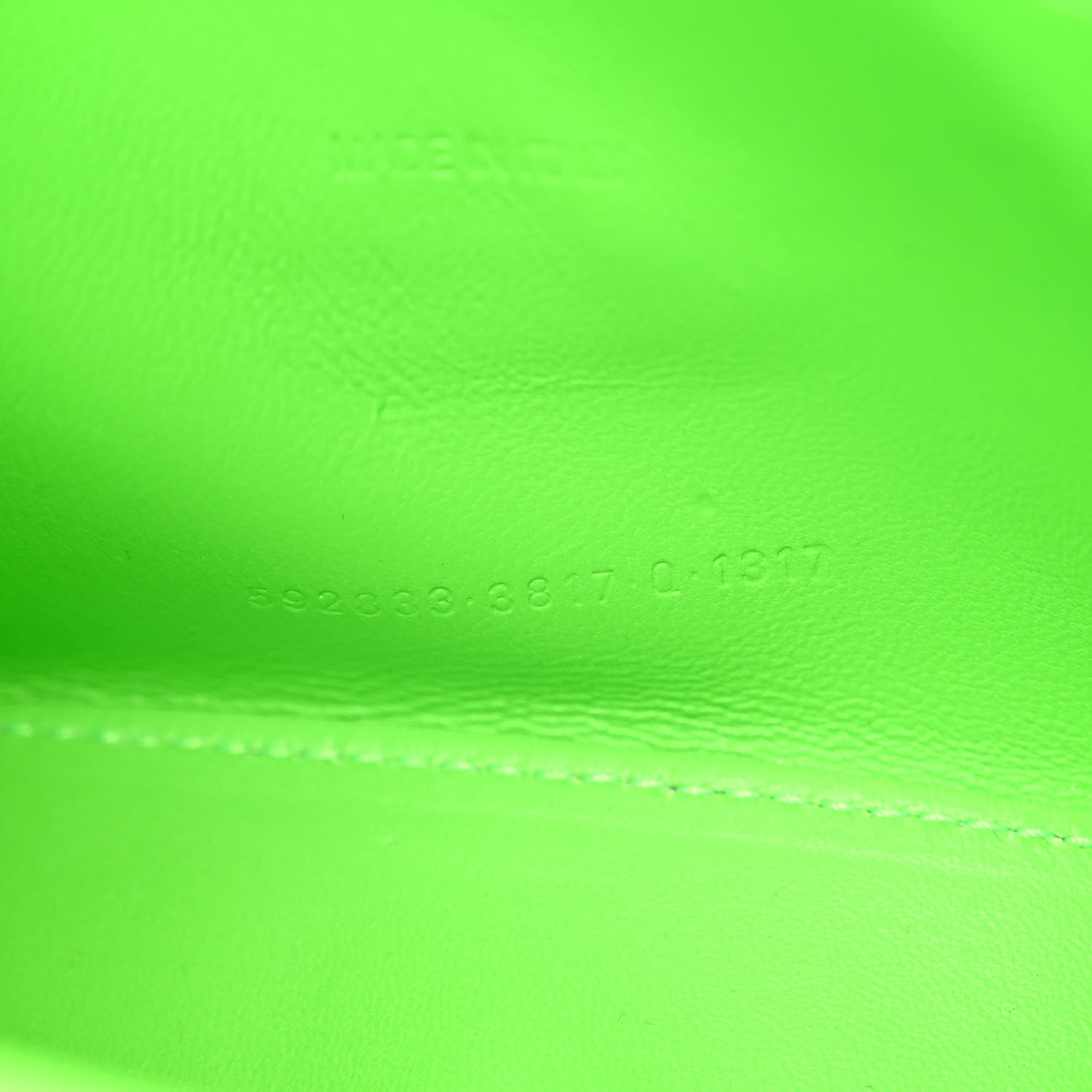 Balenciaga Shiny Box Calfskin Hourglass Top Handle Bag XS Acid Green 8 of 11