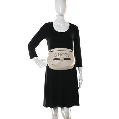 Gucci Grained Calfskin Logo Belt Bag White 3 of 5