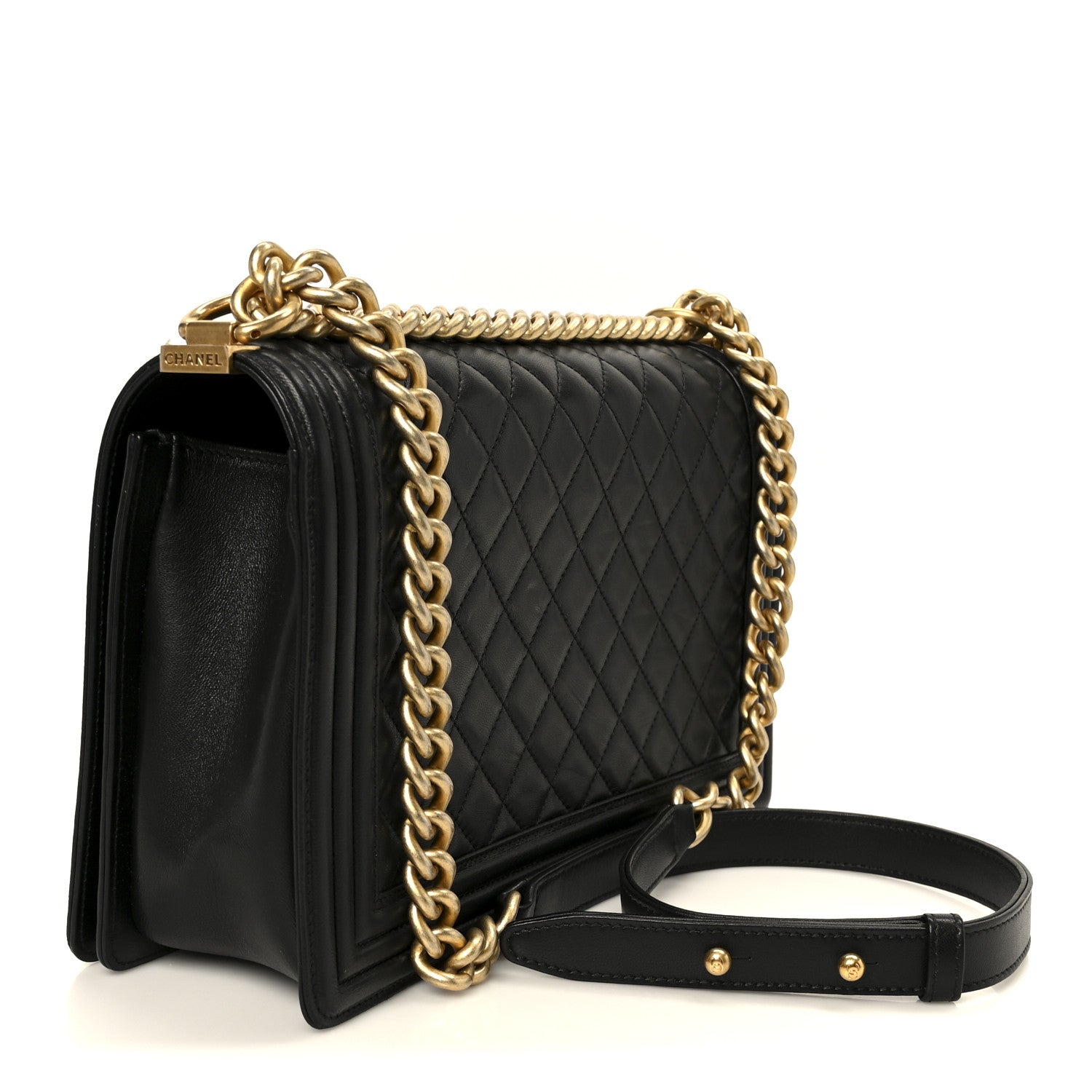 Chanel Lambskin Quilted New Medium Boy Flap Black 3 of 11