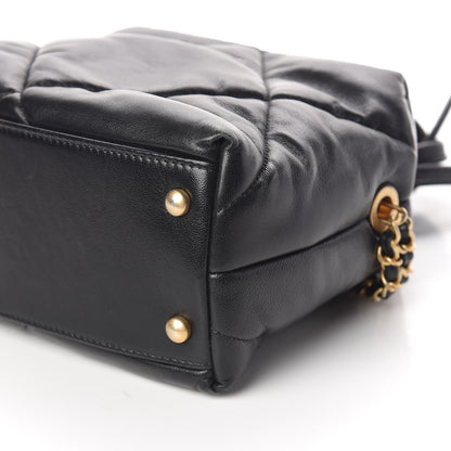 Chanel Lambskin Quilted Small Bowling Bag Black 9 of 10