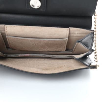 Chloe Calfskin Suede Mini Chain Faye Shoulder Bag Black 5 of 12