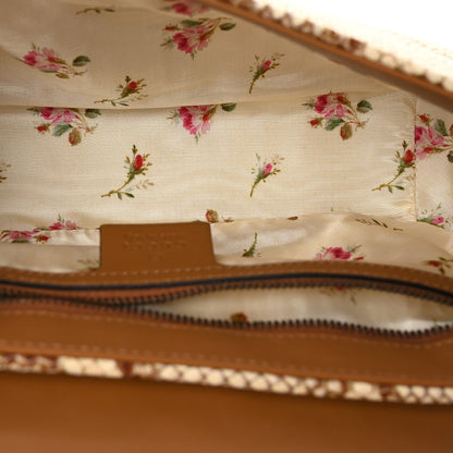 Gucci Raffia Elaphe Matelasse Small GG Marmont Shoulder Bag Natural Cream Brown 5 of 10