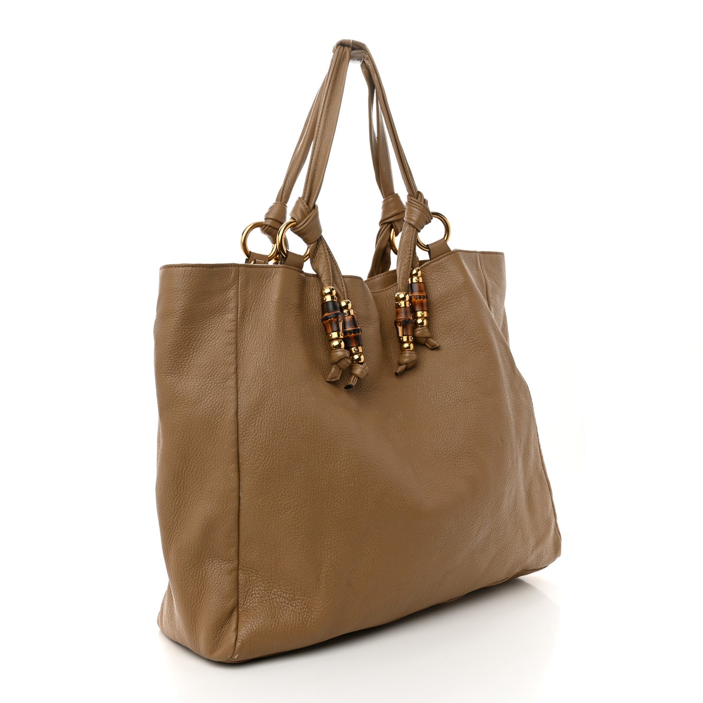 Pebbled Calfskin Large Jungle Tote Natural Tan