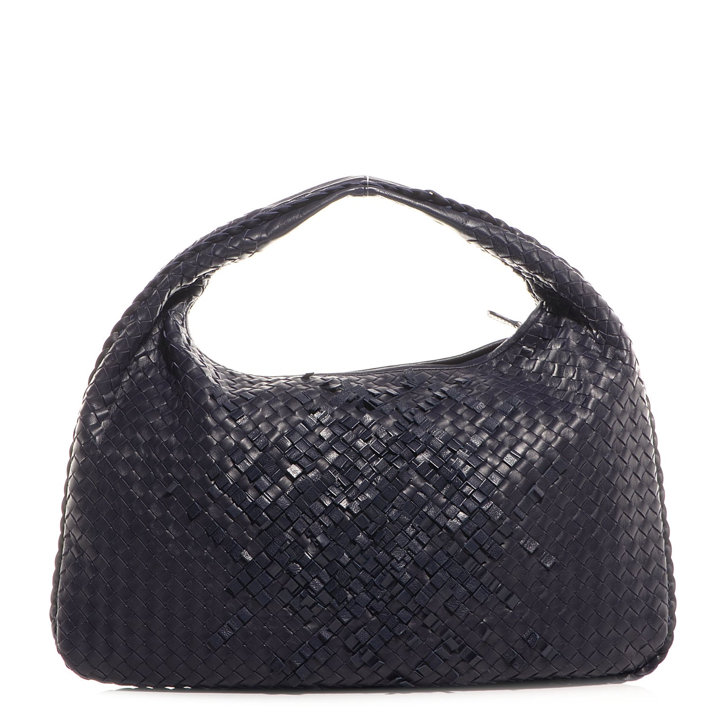 Nappa Intrecciato Large Veneta Plisse Hobo Ink