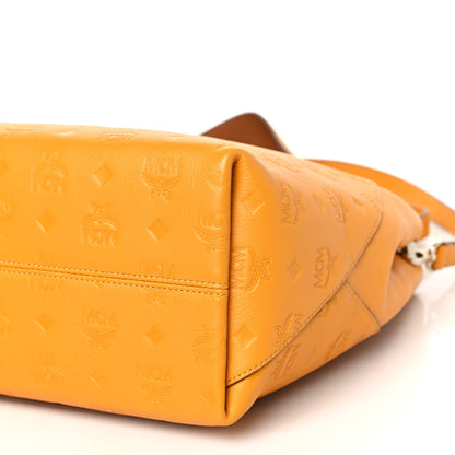 MCM Calfskin Ottomar Monogram Medium Klara Hobo Golden Mango 9 of 10