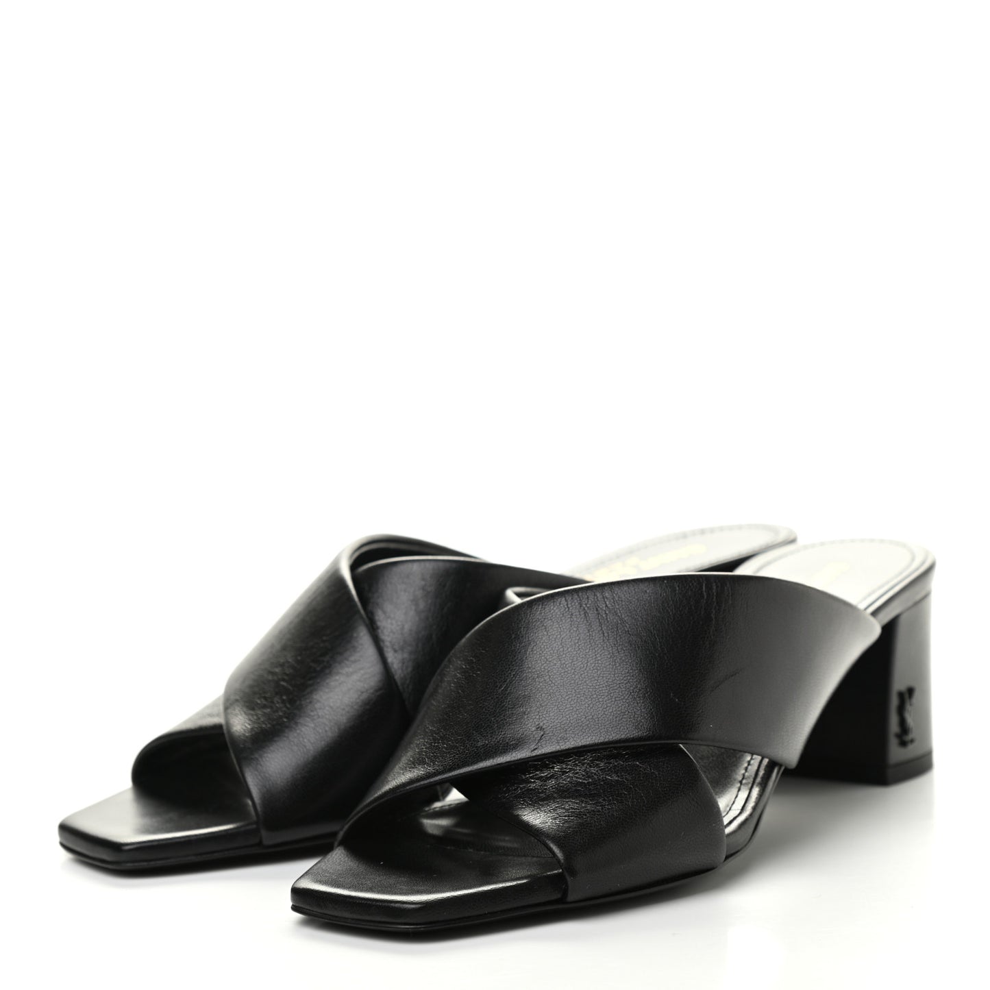 Calfskin LouLou Mule Sandals 36 Black
