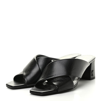 Saint Laurent Calfskin LouLou Mule Sandals 36 Black 3 of 8