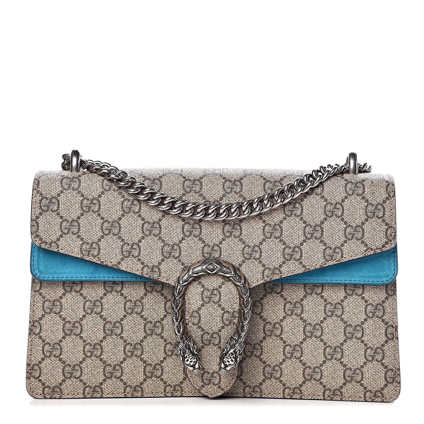 GG Supreme Monogram Small Dionysus Shoulder Bag Bright Turquoise