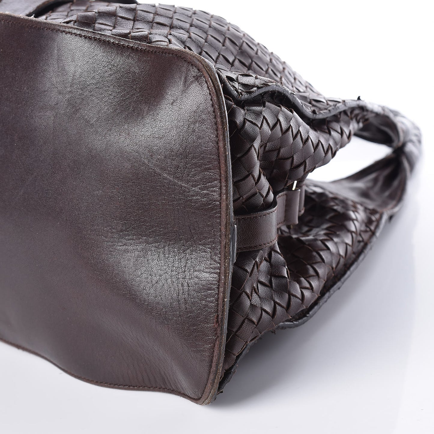 Nappa Intrecciato Shoulder Bag Brown