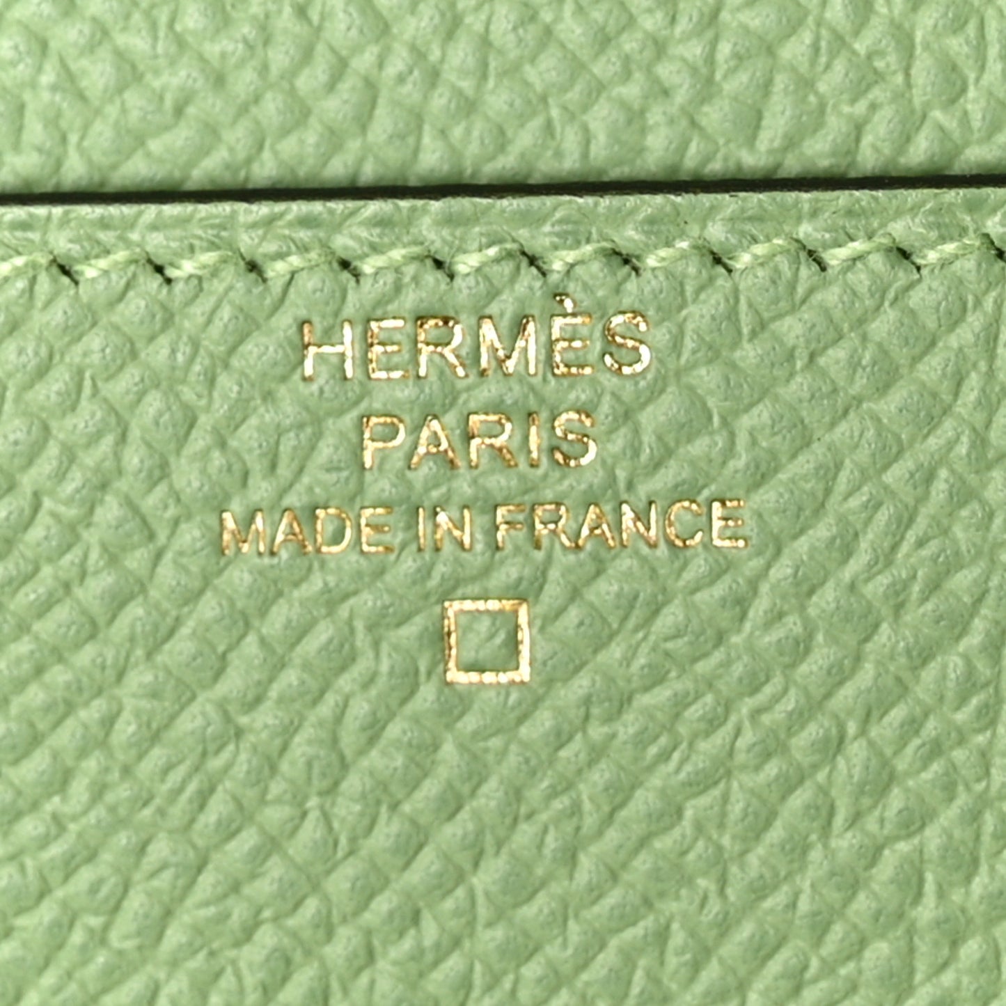 Epsom Alligator Lizard Constance Wallet To Go Vert Criquet Cactus Beige Sable Ombre