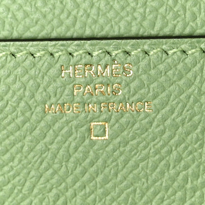 Hermes Epsom Alligator Lizard Constance Wallet To Go Vert Criquet Cactus Beige Sable Ombre 6 of 10