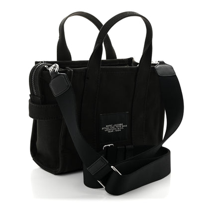 Marc Jacobs Cotton Canvas Small The Traveler Tote Bag Black 3 of 11