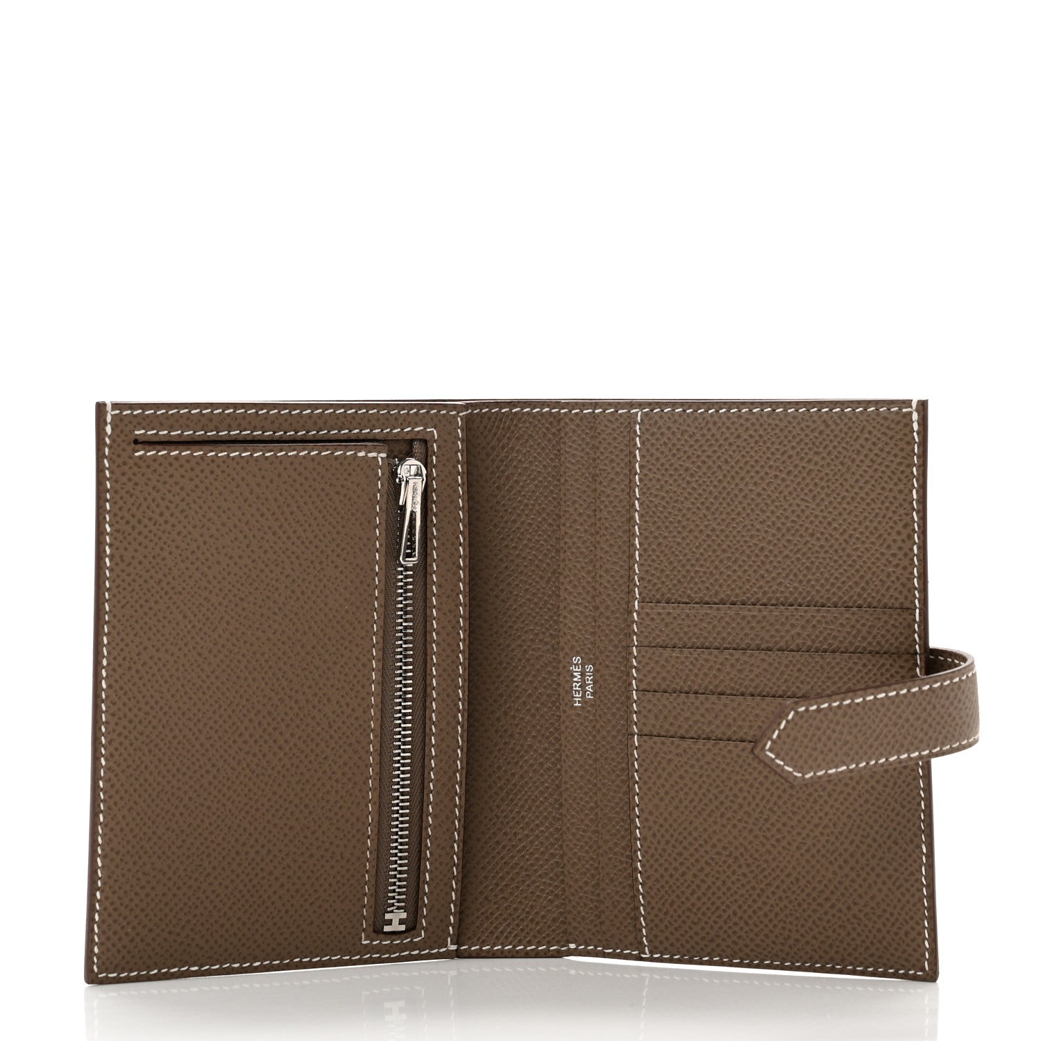 Hermes Epsom Bearn Compact Wallet Etoupe 4 of 5