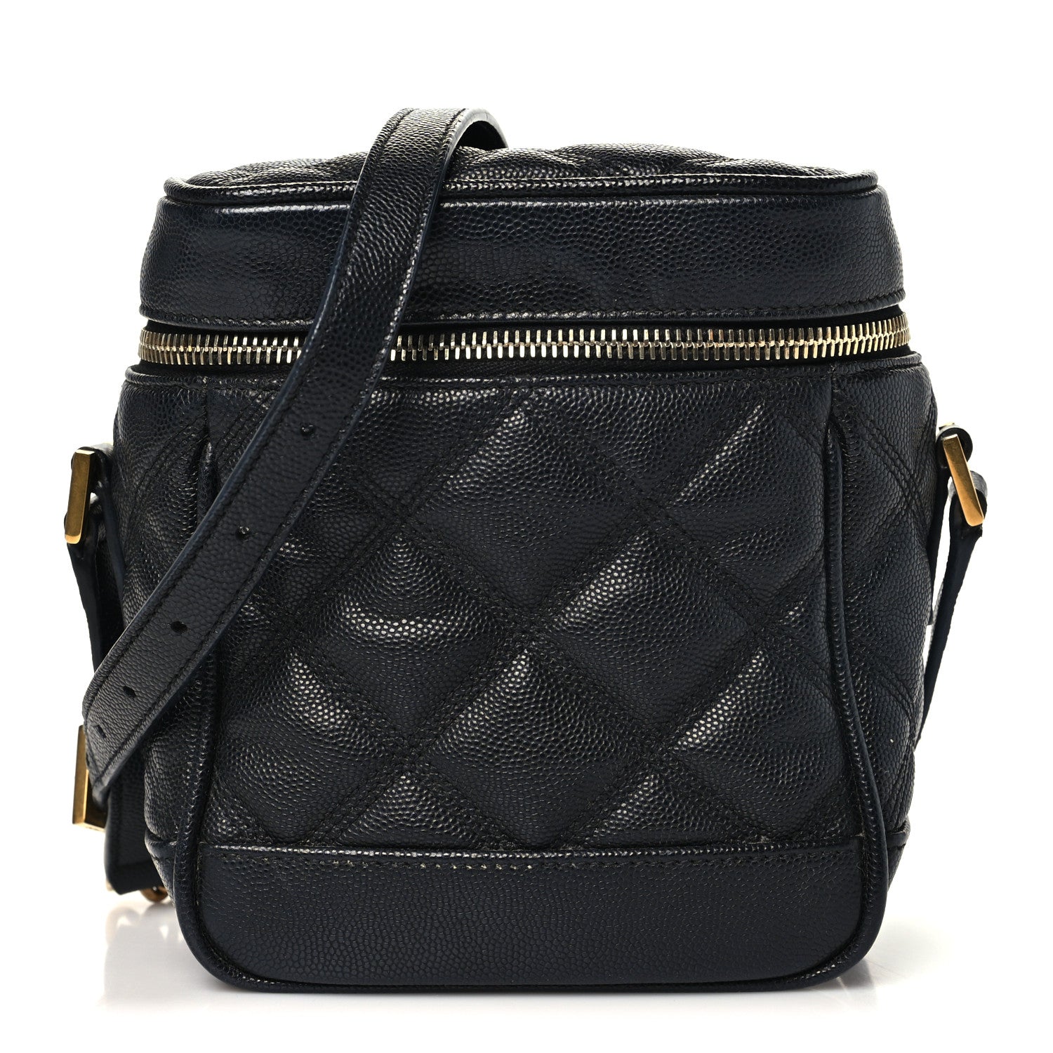 Saint Laurent Grain de Poudre Quilted 80's Vanity Bag Black 1 of 9