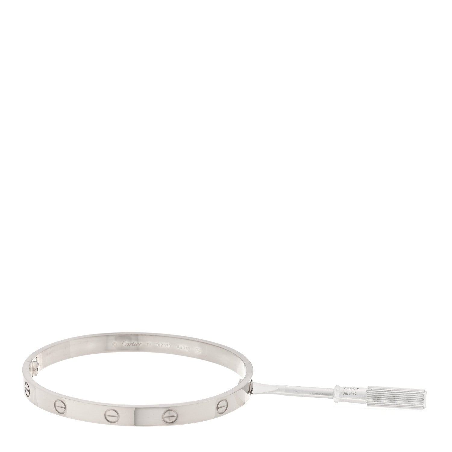 Cartier 18K White Gold LOVE Bracelet 19 4 of 5