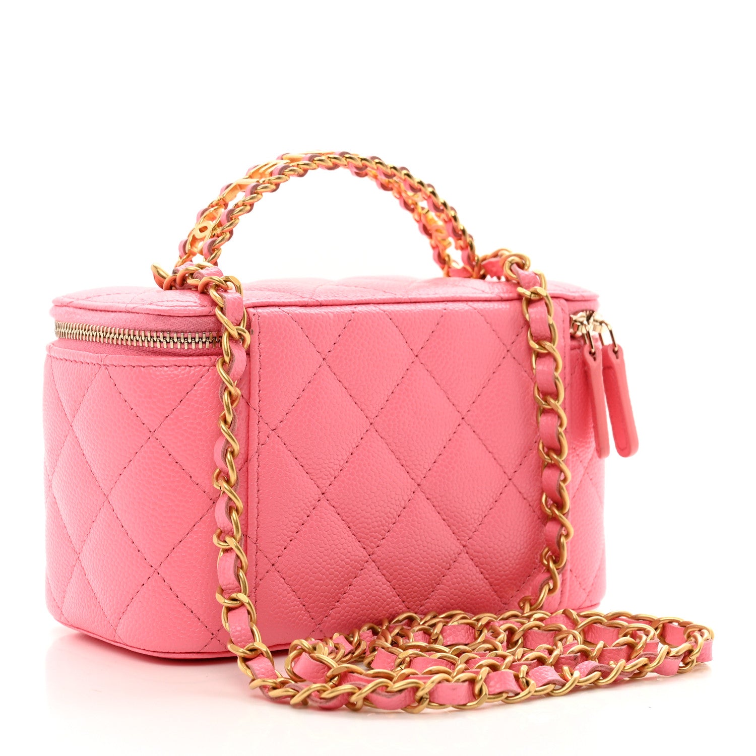Chanel Shiny Caviar Quilted Pick Me Up Vanity Case Pink 3 of 11