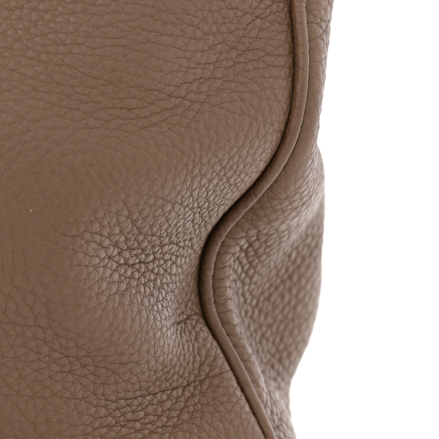 Pebbled Calfskin Medium Bamboo Shopper Tote Acero