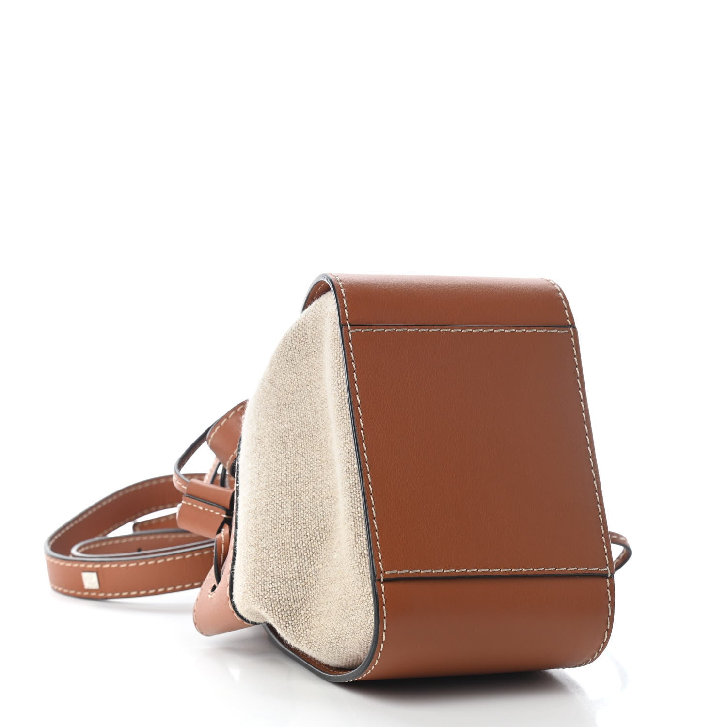 Loewe Calfskin Canvas Mini Hammock Shoulder Bag Natural Tan 4 of 8