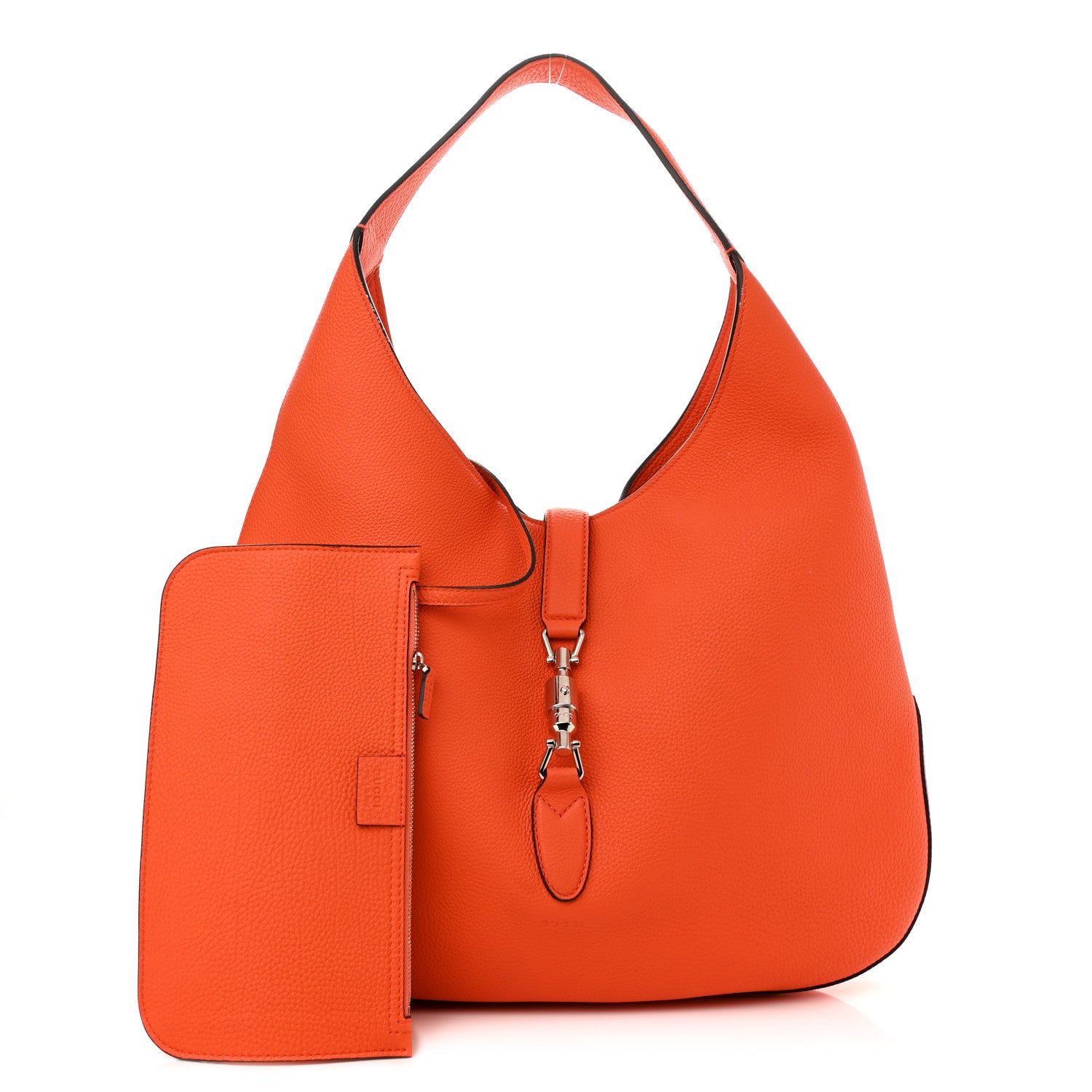 Gucci Soft Grained Calfskin Large Jackie Hobo Orange 1 of 14