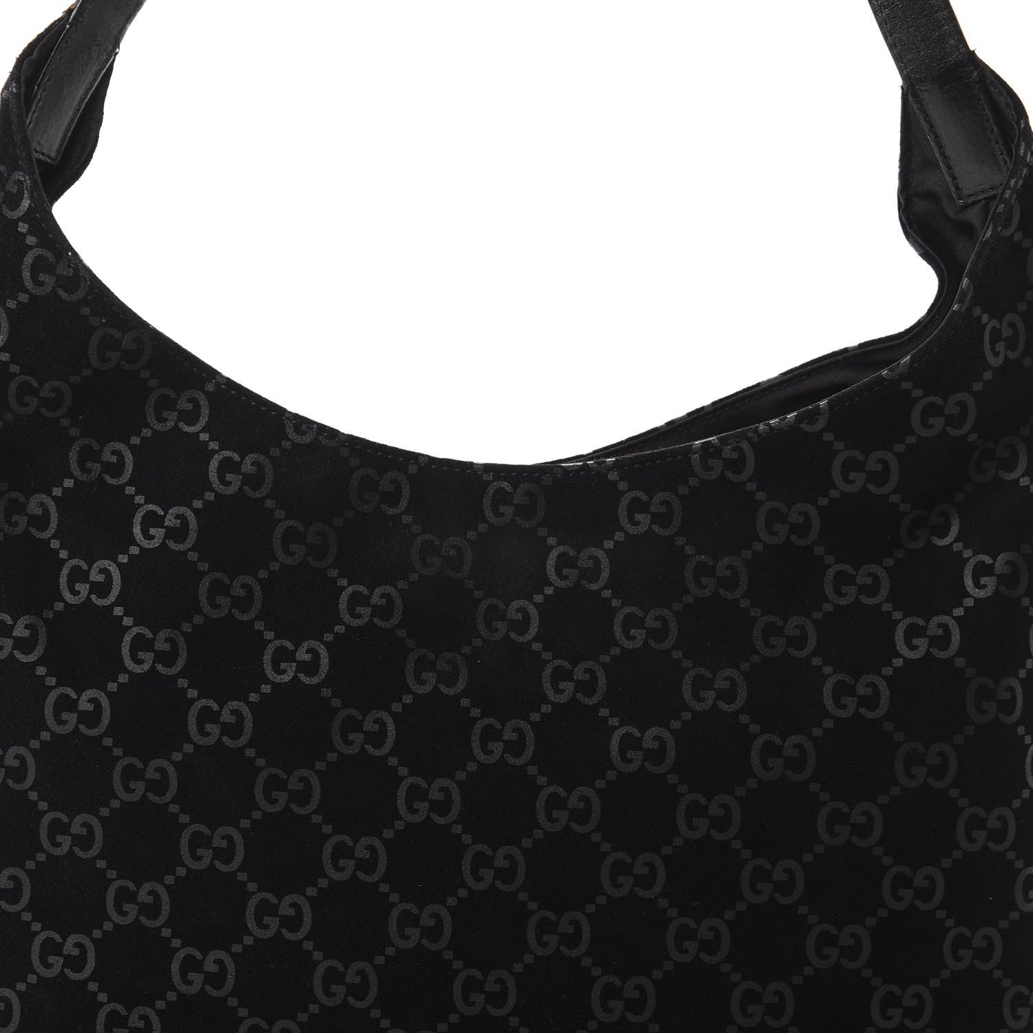 Gucci Suede Monogram Hobo Black 14 of 14