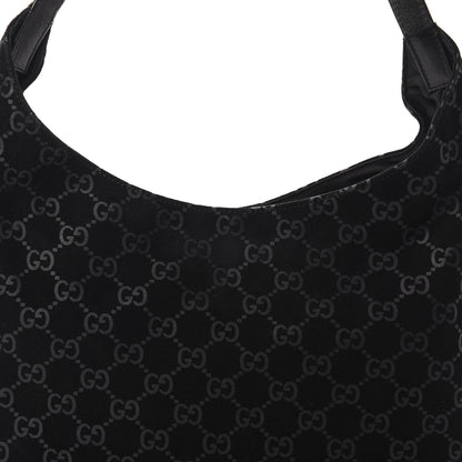 Gucci Suede Monogram Hobo Black 14 of 14