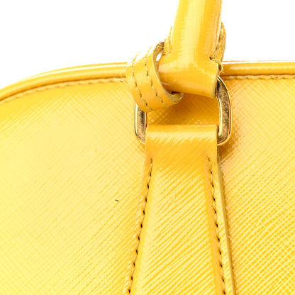 Prada Saffiano Vernice Medium Open Promenade Tote Ananas 17 of 27