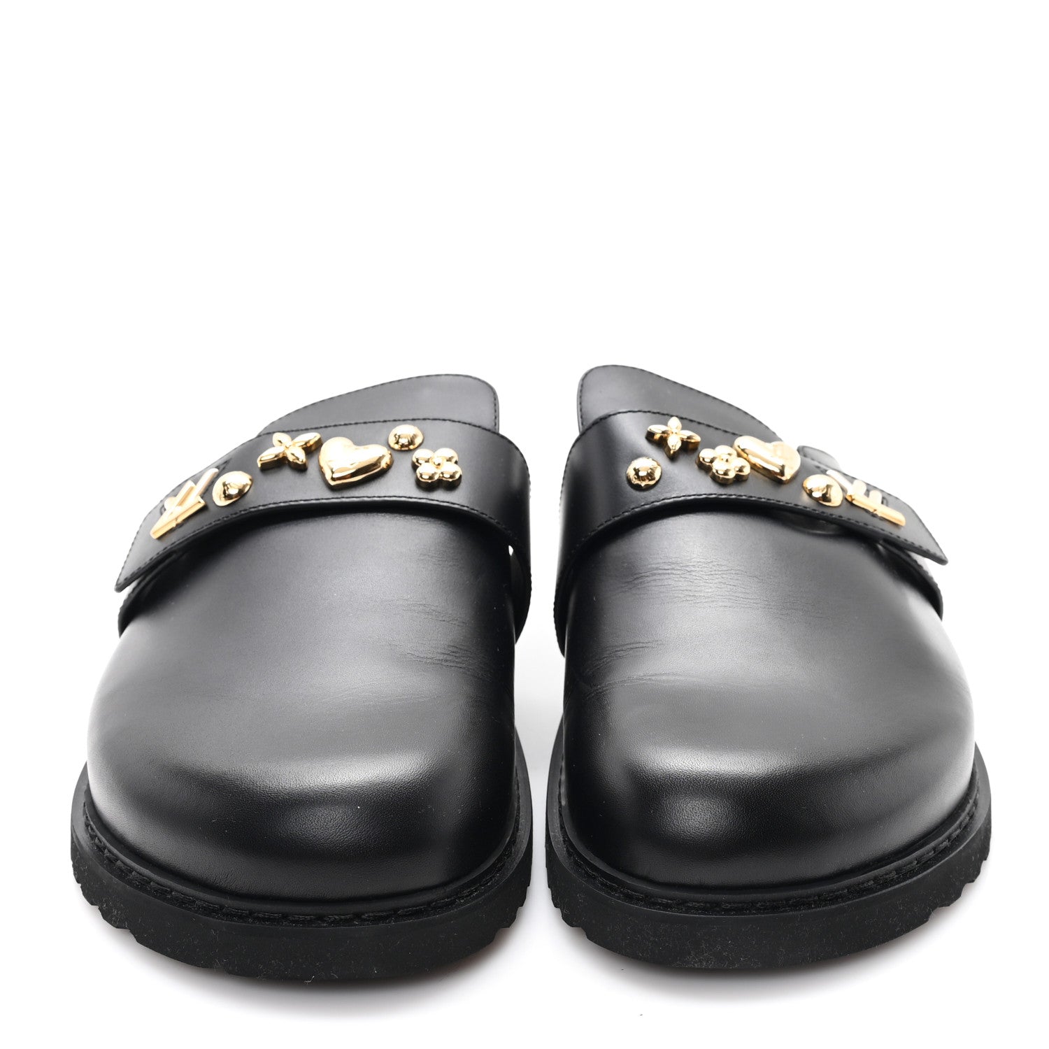 Louis Vuitton Calfskin Mens LV Cosy Flat Comfort Clog Mules 42 Black 3 of 9