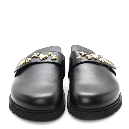 Louis Vuitton Calfskin Mens LV Cosy Flat Comfort Clog Mules 42 Black 3 of 9
