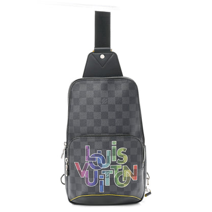 Louis Vuitton Damier Graphite Logo Avenue Sling Backpack Multicolor 1 of 10