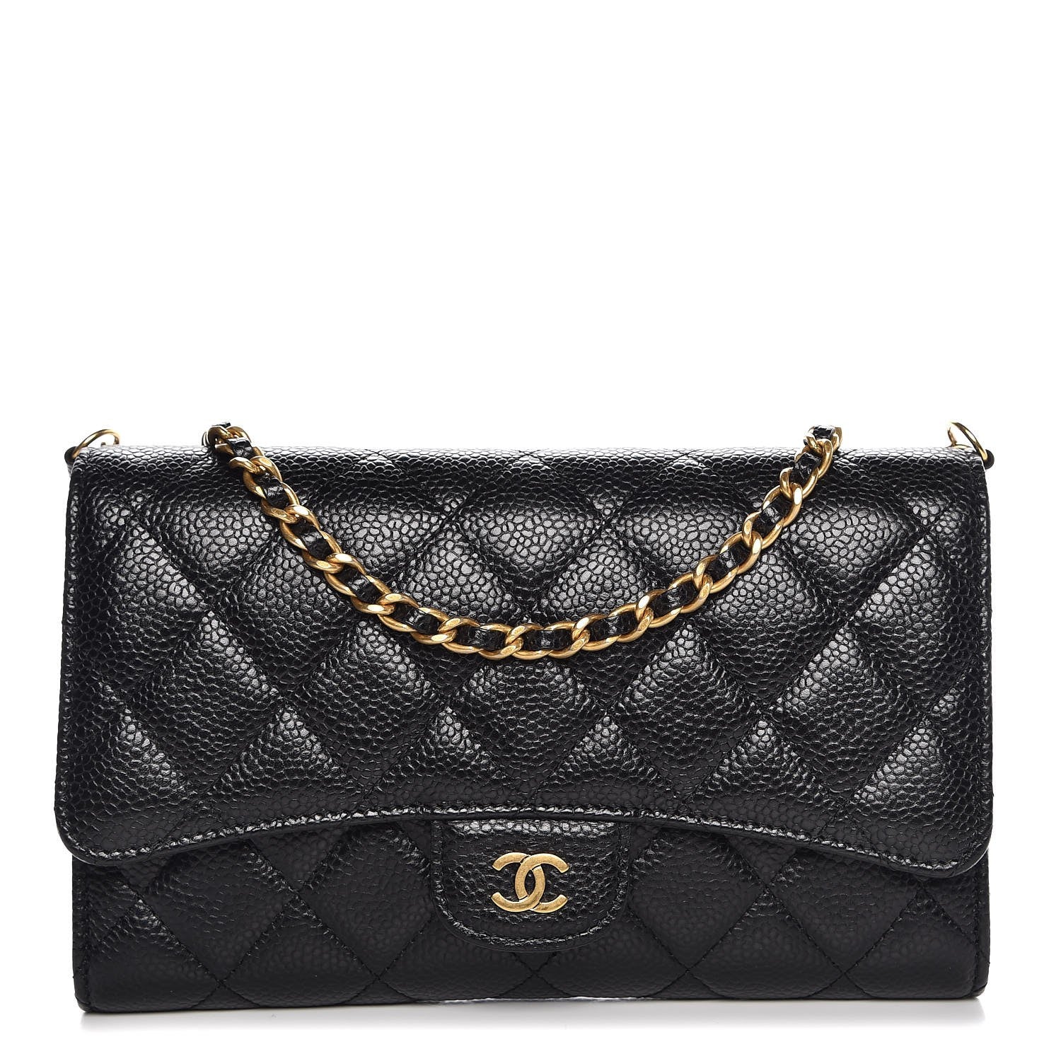 Chanel Caviar Quilted Wallet on Removable Chain Black 1 of 11