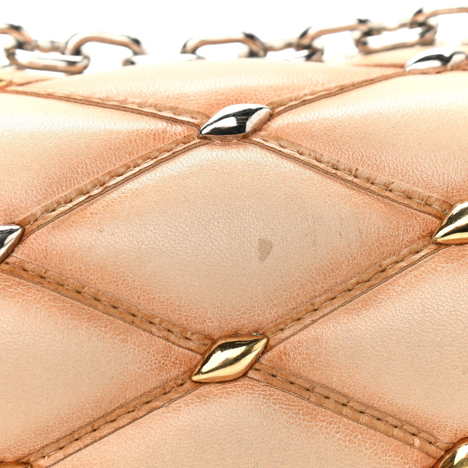 Louis Vuitton Lambskin Studded Malletage GO-14 PM Tan 15 of 16