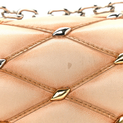 Louis Vuitton Lambskin Studded Malletage GO-14 PM Tan 15 of 16