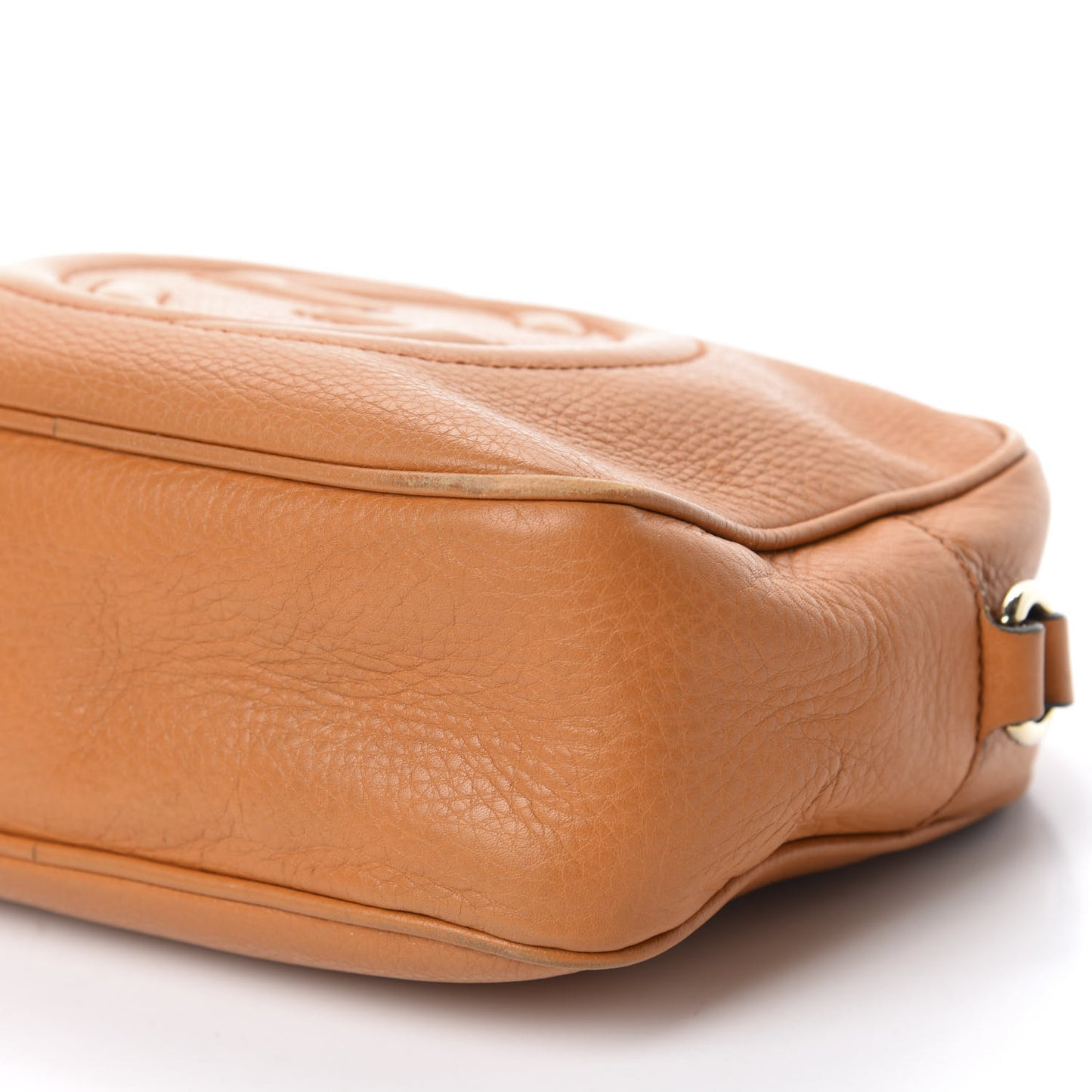Pebbled Calfskin Small Soho Disco Bag Curcuma