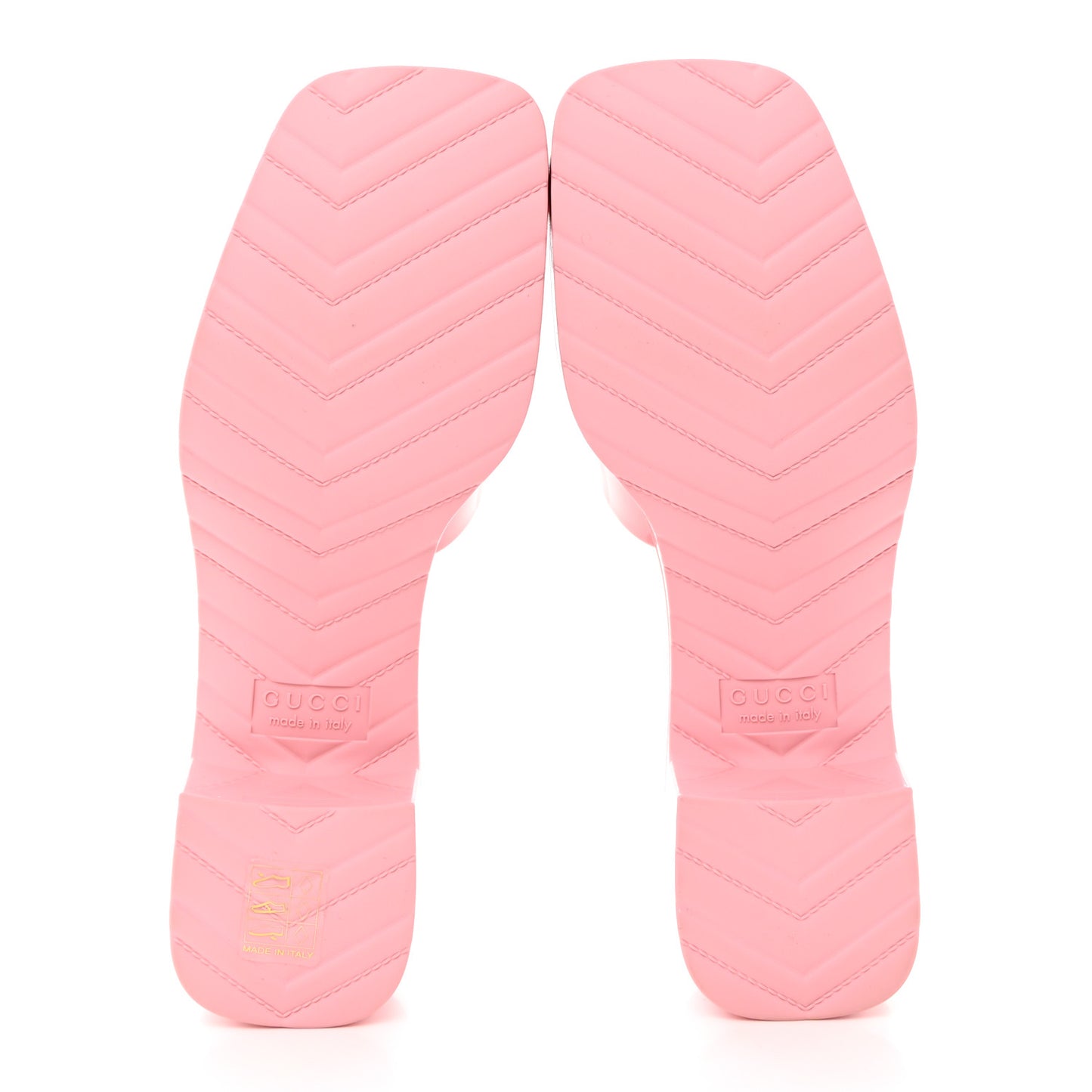 Rubber Gucci Logo Womens Platform 20/60mm Slide Sandals 36 Wild Rose