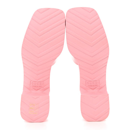 Gucci Rubber Gucci Logo Womens Platform 20/60mm Slide Sandals 36 Wild Rose 5 of 9