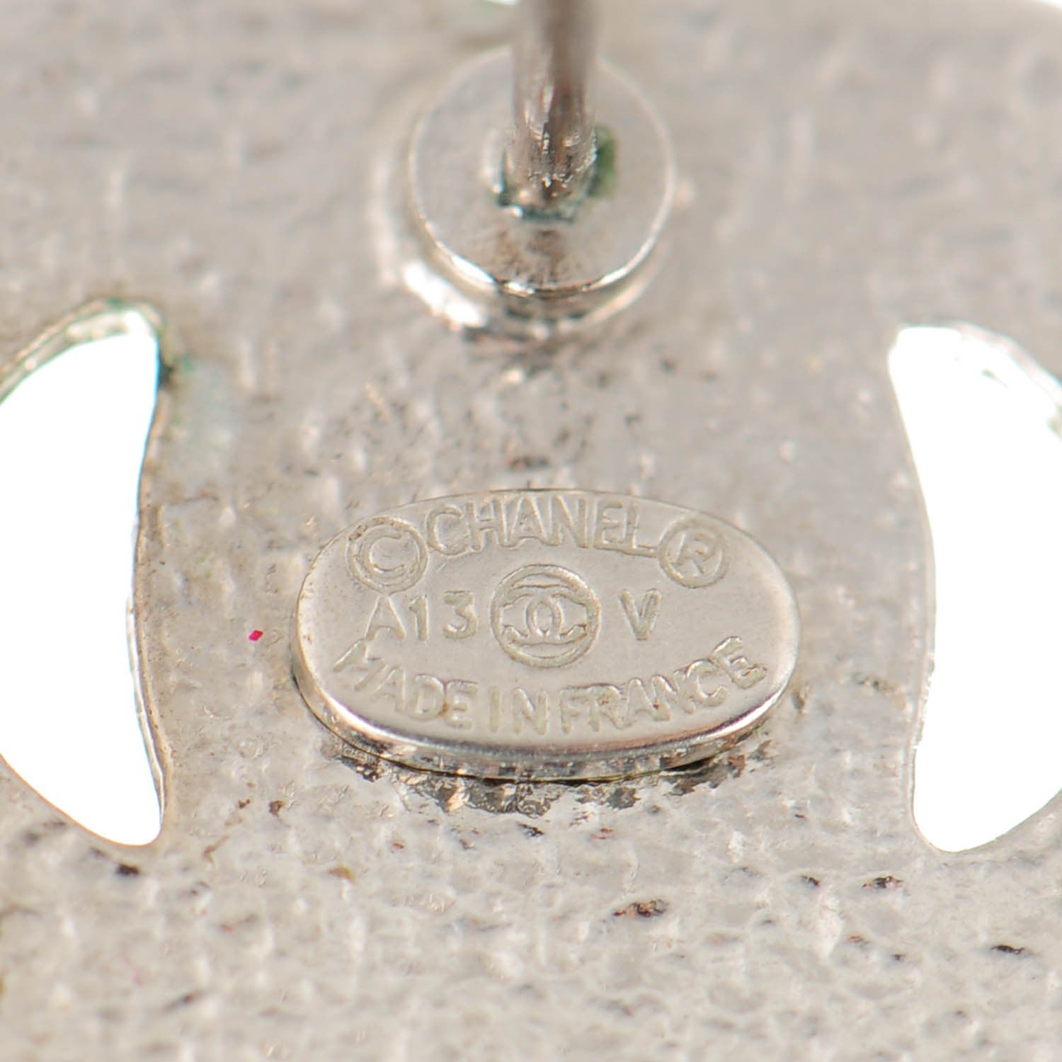Chanel Crystal CC Earrings Silver 4 of 5