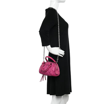 Gucci Nylon Calfskin Enamel GG Matelasse Mini Bowler Bag Lovely 2 of 10