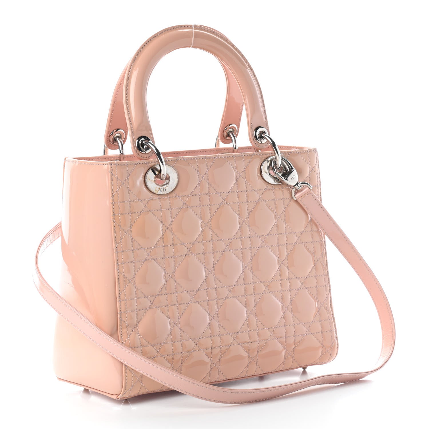 Christian Dior Patent Cannage Medium Lady Dior Light Pink 3 of 9