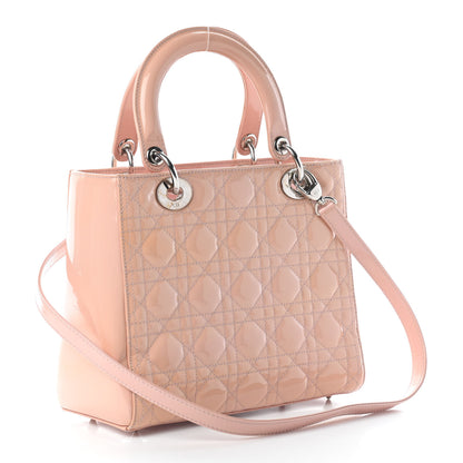 Christian Dior Patent Cannage Medium Lady Dior Light Pink 3 of 9