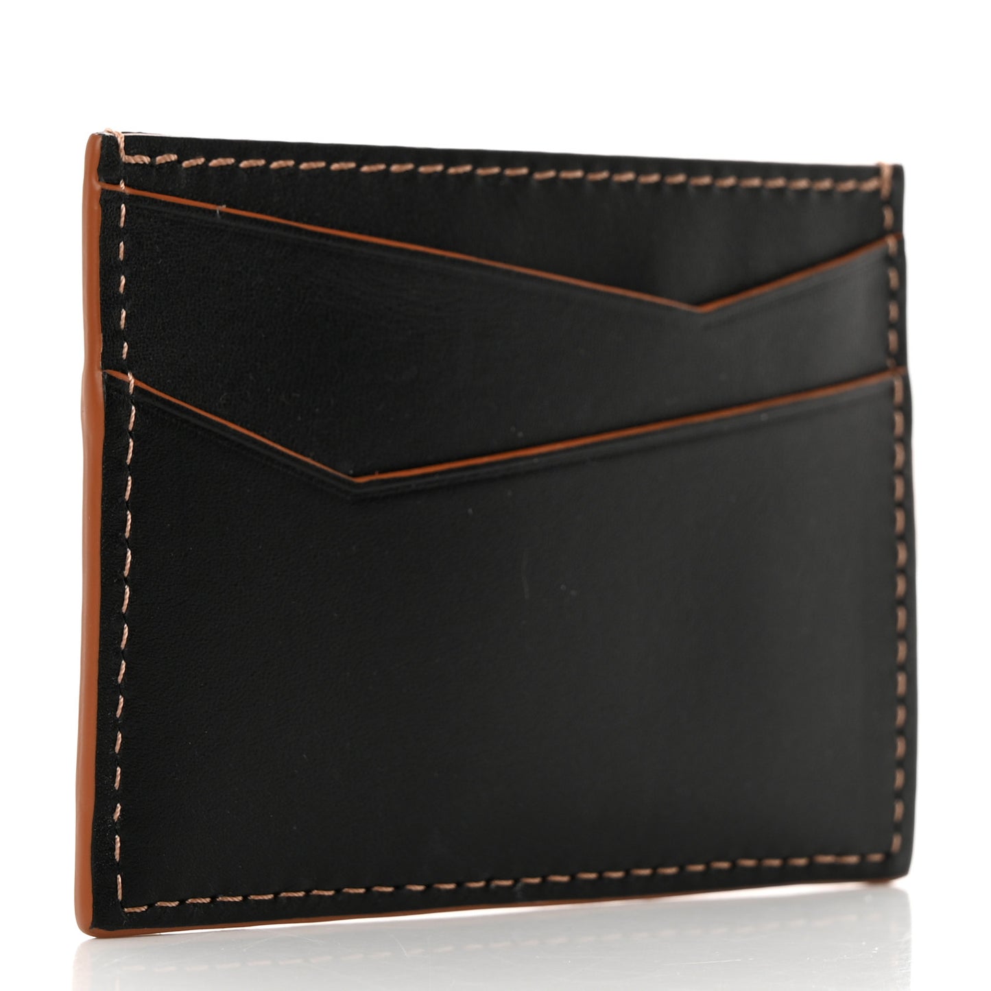 Calfskin Puzzle Card Holder Black