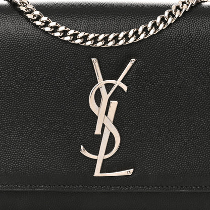 Saint Laurent Grain De Poudre Small Monogram Kate Satchel Black 8 of 13