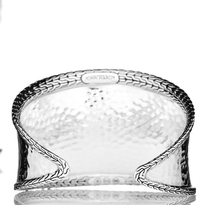 John Hardy Sterling Silver Classic Chain Hammered Cuff M 4 of 6