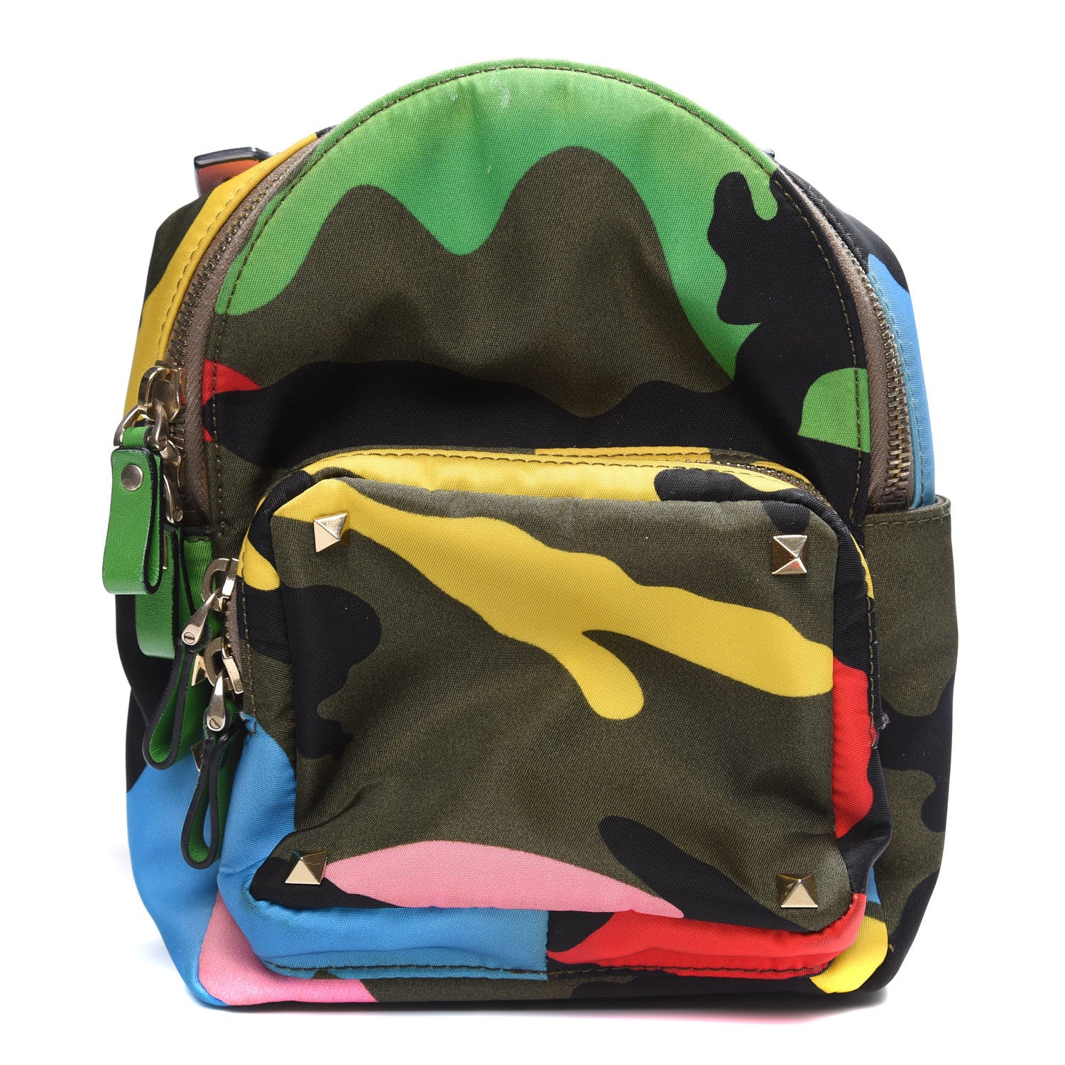 Valentino Garavani Nylon Mini Psychedelic Camouflage Rockstud Backpack Multicolor 1 of 13