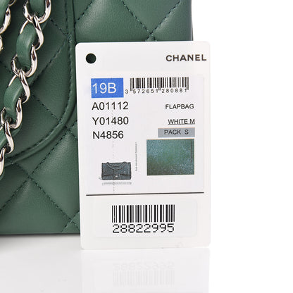 Chanel Lambskin Quilted Medium Double Flap Green 8 of 11
