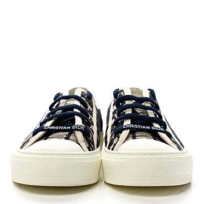 Christian Dior Canvas Oblique Walk'N'Dior Low Top Sneakers 37 Deep Blue 2 of 8