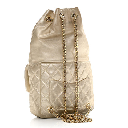 Chanel Metallic Lambskin Quilted Small In Seoul Backpack Light Gold 2 of 10