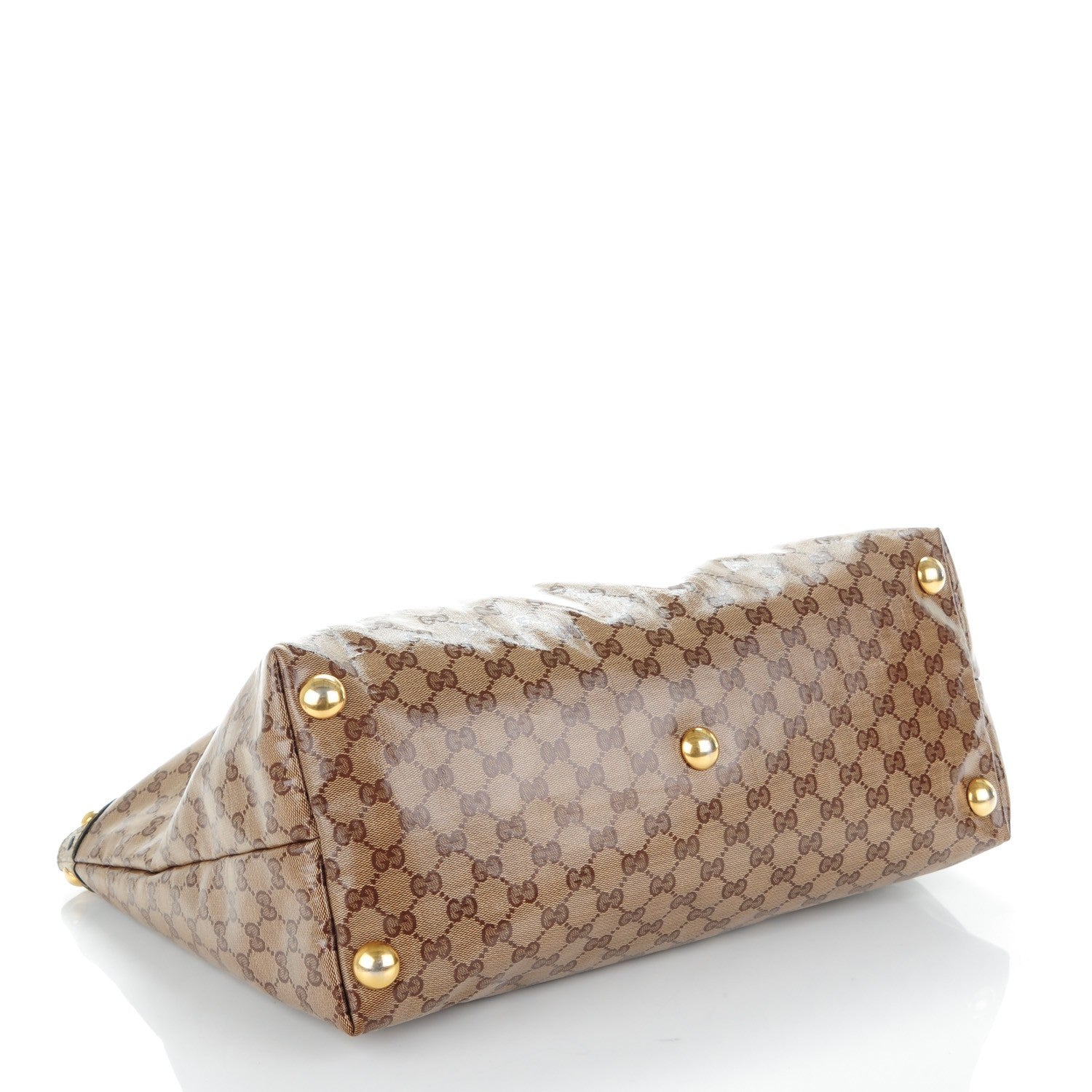 Gucci Crystal Monogram Snakeskin Large Babouska Shopping Tote 4 of 8