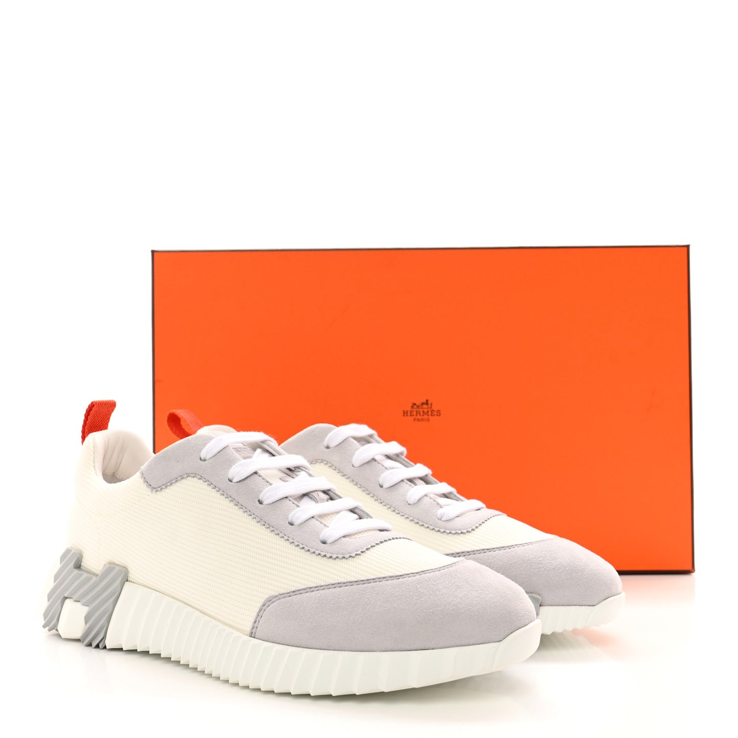 Technical Canvas Suede Goatskin Bouncing Sneakers 40 White Multicolor